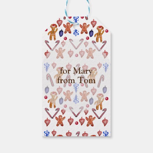 Zoete Feestdagen Aangepast Cadeaulabel (Achterkant)