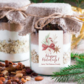 Zoete Feestdagen Voedselcontainer Etiket