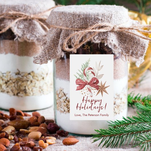 Zoete Feestdagen Voedselcontainer Etiket