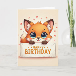 Zoete Fennec Blauwe Ogen Kaart