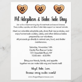 Zoete Fondsenwerving voor Dierenredding Flyer
