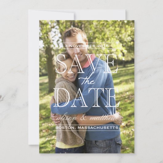 Zoete foto Opslaan Datum Save The Date (Voorkant)