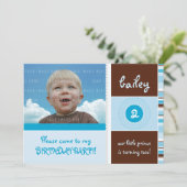 ZOETE FOTO VERJAARDAG UITNODIGT :: Grace 5L Kaart (Staand voorkant)