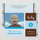 ZOETE FOTO VERJAARDAG UITNODIGT :: Grace 5L Kaart (Voorkant / Achterkant)