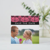 Zoete Framboos & Zwarte Kroonluchter Bewaar de Dat Kaart (Staand voorkant)