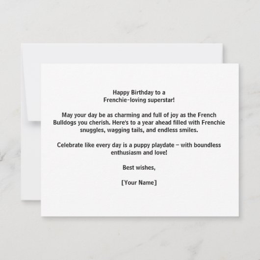 💗Zoete franchie puppy in een oerwoud Kaart (Achterkant)