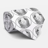 Zoete frettenzijde betegeld stropdas (Opgerold)