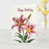 Zoete Fuchsia Bloemblaad Kaart (Gele Bloem)