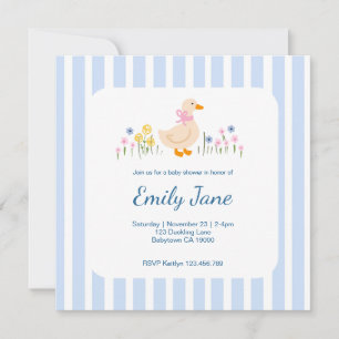 Zoete Gans Wilde Bloem Baby Shower Verjaardag Kaart