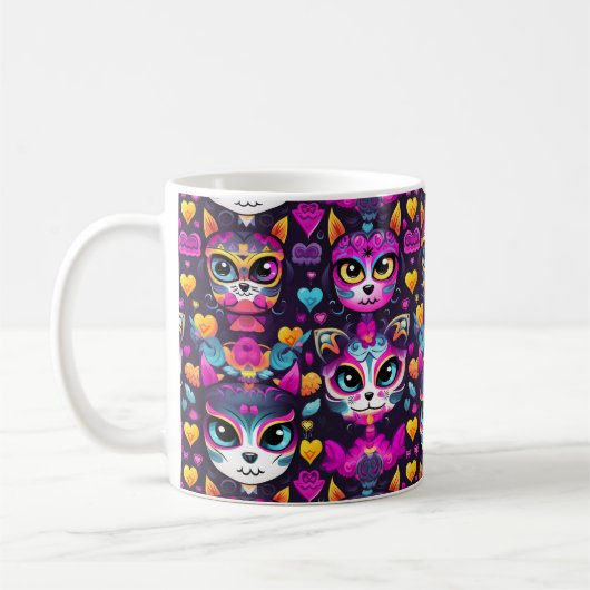 😻 Zoete Gatos de Muertos Fiesta Koffiemok (Links)