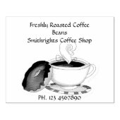 Zoete gebrande koffiebonen rubberstempel (Afrduk)