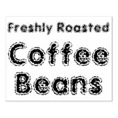 Zoete gebrande koffiebonen rubberstempel (Afrduk)