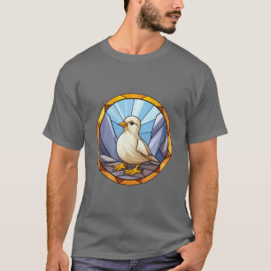 Zoete Gebrandschilderde Hond Baby Kuiken T-shirt