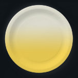 Zoete geel- en ooggradiënt ombre papieren bordje<br><div class="desc">Droomig delicaat gradiëntformaat in pastelesthetisch licht magische,  zoete geel- en ivoren kleuren. Zachte overgang van de gradiëntkleur. Sweet Yellow & Ivory gradiënt home decor,  White Yellow & Ivory gradiënt ombre home decor-themaontwerp.</div>