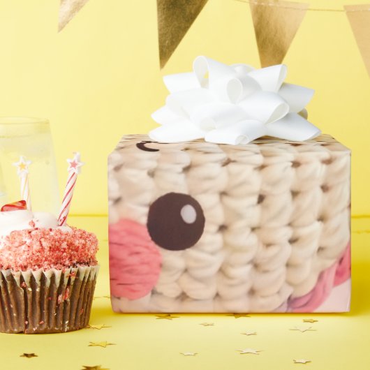Zoete Gehaakte Konijn & Rozen Cadeaupapier (Verjaardagsfeest)