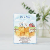 Zoete Geiten Baby Shower Uitnodiging (Staand voorkant)
