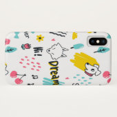 Zoete gekleurde hand getekend Case-Mate iPhone case (Achterkant (horizontaal))