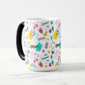 Zoete gekleurde hand getekend magische mok (Voorkant links)