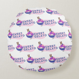 zoete gelato rond kussen