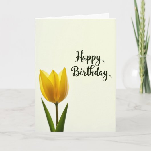 Zoete Gele Bloem Kaart (Voorkant)