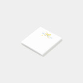 Zoete Gele Boog Blauwe Gepersonaliseerde Post-it® Notes (Schuin)