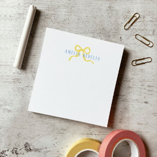 Zoete Gele Boog Blauwe Gepersonaliseerde Post-it® Notes