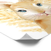 Zoete Gele Bunny Woodland Nursery Room Decor Poster (Hoek)