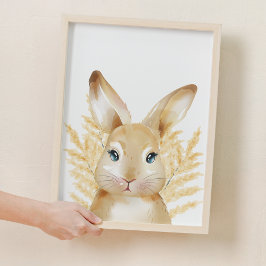 Zoete Gele Bunny Woodland Nursery Room Decor Poster