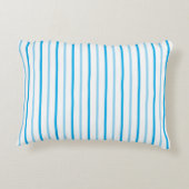 Zoete Gele Eendjes Blauw Witte Strepen Accent Kussen (Achterkant)