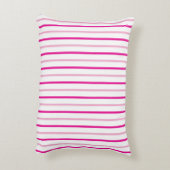Zoete Gele Eendjes Roze Witte Strepen Accent Kussen (Achterkant (Verticaal))