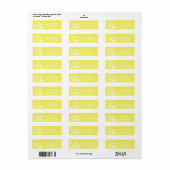 Zoete Gele & Witte Vlinders Adreslabels Etiket (Full Sheet)