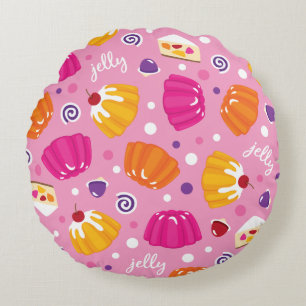 Zoete Gelei Patroon Rond Kussen