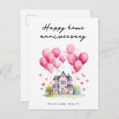 Zoete Gelukkige Thuisjubileum Vastgoed Ansichtkaar Briefkaart (Voorkant / Achterkant)