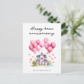 Zoete Gelukkige Thuisjubileum Vastgoed Ansichtkaar Briefkaart (Staand voorkant)