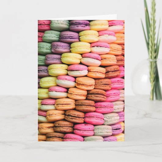 Zoete Gelukkige Verjaardag Macarons Kaart (Voorkant)