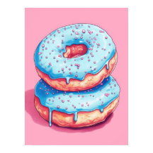 Zoete gelukzaligheid: Blauwe Frosted Donuts