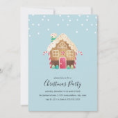 Zoete Gemberkoekhuis Kerstfeest Kaart (Voorkant)