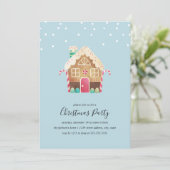 Zoete Gemberkoekhuis Kerstfeest Kaart (Staand voorkant)