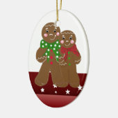 Zoete Gemberkoekmannen Keramisch Ornament (Links)