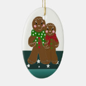 Zoete Gemberkoekmannen Keramisch Ornament (Rechts)