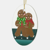 Zoete Gemberkoekmannen Keramisch Ornament (Links)