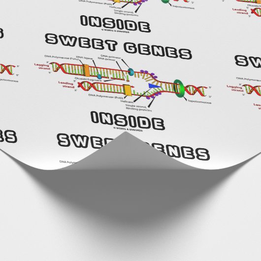 Zoete genen in DNA Replication Humor Cadeaupapier (Hoek)
