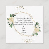 Zoete Geometrische Crème Roze Trouw Bijkaart Informatiekaartje (Voorkant)