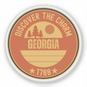 Zoete Georgia Perzik - Zuidelijke Charme Cadeau Sticker