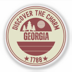 Zoete Georgia Perzik - Zuidelijke Charme Cadeau Sticker