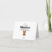 Zoete gepersonaliseerde babyshower dank je bedankkaart (Achterkant)