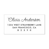 Zoete gepersonaliseerde scriptnaam retouradres rubberstempel (Afrduk)