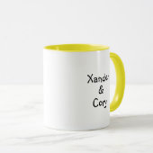 Zoete gepersonaliseerde wasbeer met regenbooghart mok (Voorkant rechts)