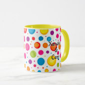 Zoete gepersonaliseerde wasbeer met regenbooghart mok (Voorkant rechts)