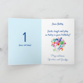 Zoete Gestopte Konijn Jongens Verjaardag Naam Leef Kaart (Binnen)